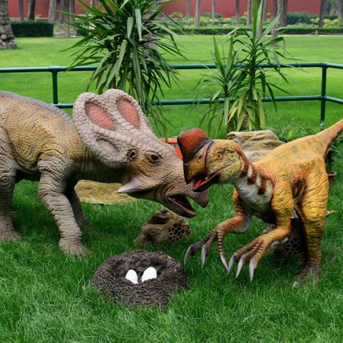 Dinosaure artificiel extérieur en animatronique