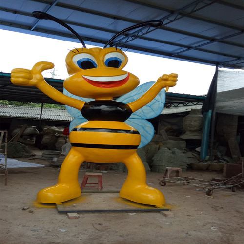 Grandes statues d'animaux en fibre de verre