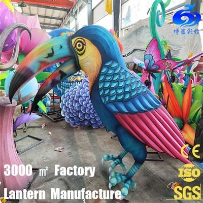 La décoration du nouvel an chinois a mené le spectacle extérieur de lanterne de festival de soie